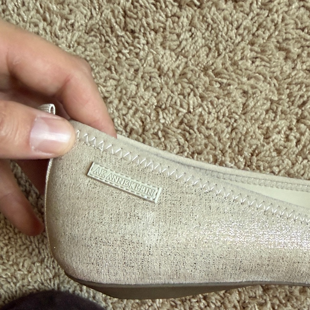 Anne Klein Women's Cream Flats - Picture 3 of 5